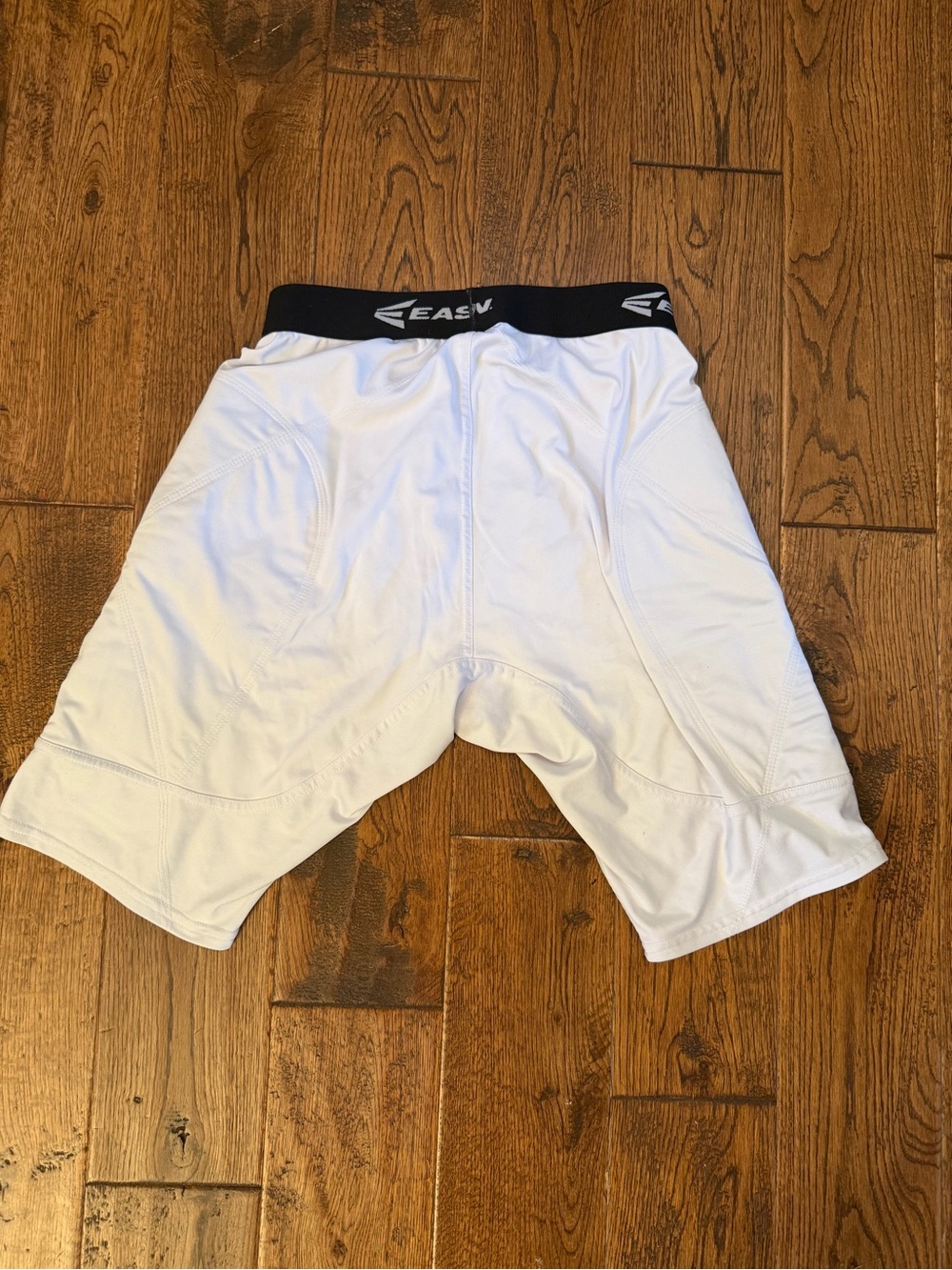 Easton White Women's Compression Sliding Shorts with Black Branded Waistband - Picture 2 of 3